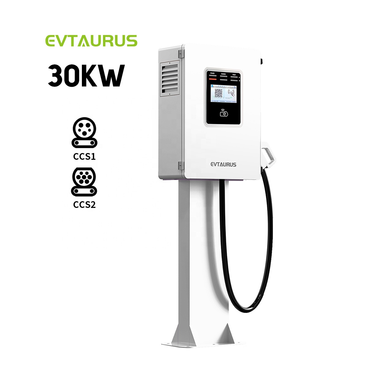 Home Ev Charger - 卸売EVTAURUSパワーステーション30KW CCS2 NACS Chademo屋外DC出力新品EV充電器（製造用・家庭用）