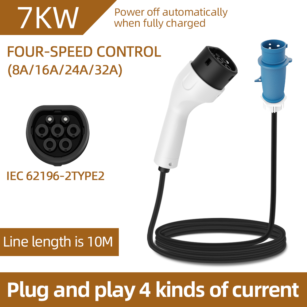 電気自動車用 7KW 32A EV ポータブル充電器 3M  - Ev Charger Adapter のレビューと価格